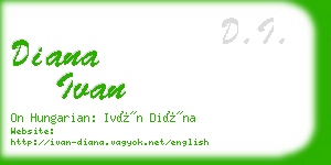 diana ivan business card
